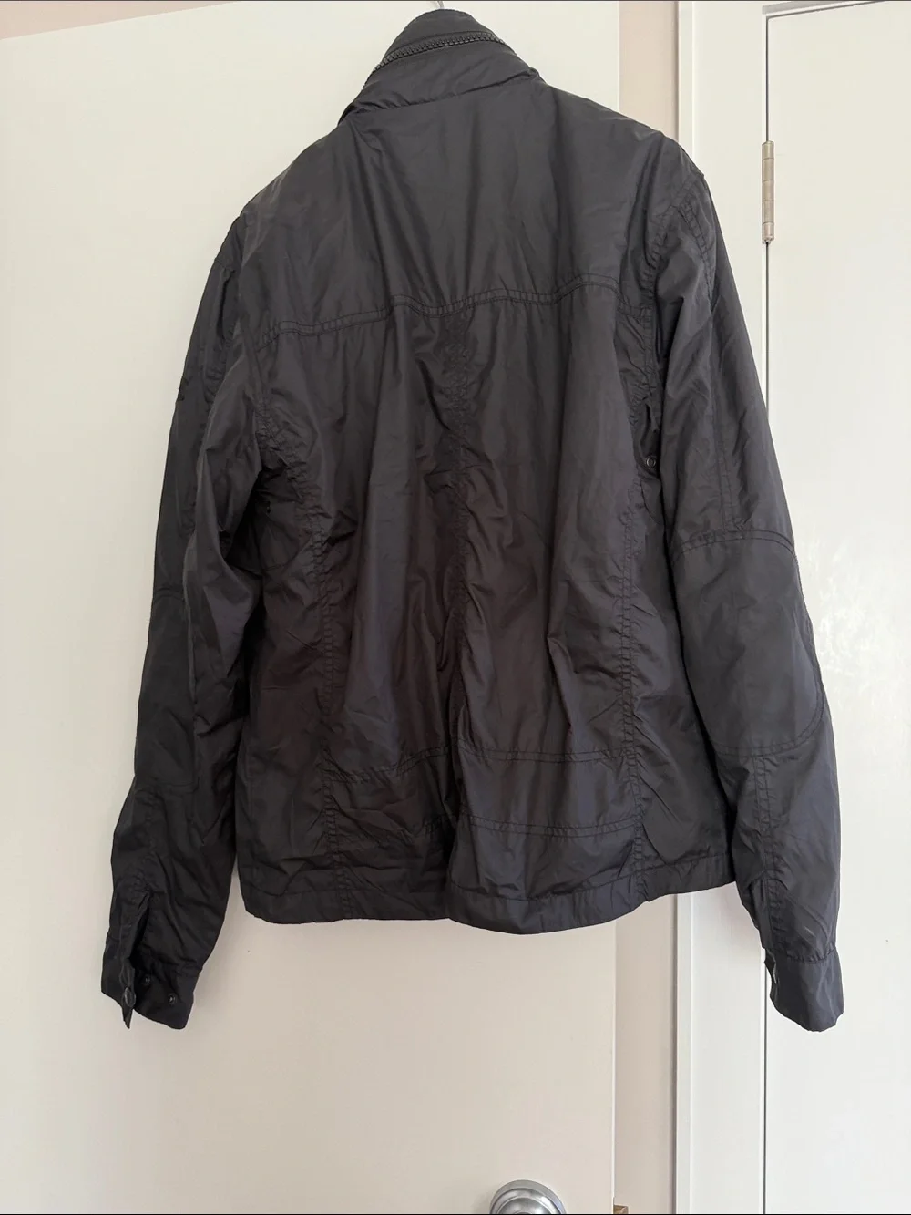 I. Spiwak & Sons Nylon Black Men's Windbreaker Rain Bomber Jacket Size:M